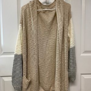 oversized boho multi color cardigan sweater